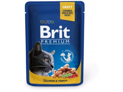 Brit Premium Cat Pouches with Salmon & Trout 100g kapsičky pro kočky