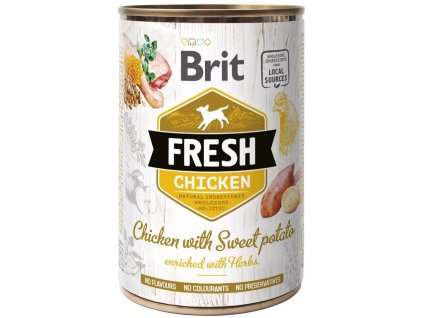 Brit Fresh Chicken with Sweet Potato 400g konzerva pro psy