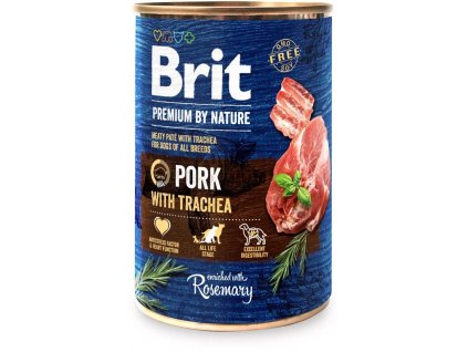 Brit Premium by Nature Pork with Trachea 400g konzerva pro psy
