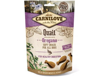 Carnilove Dog Semi Moist Snack Quail enriched with Oregano 200g pamlsky pro psy