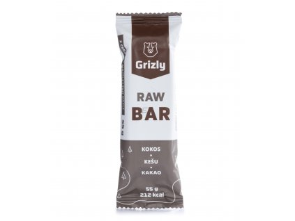 GRIZLY Raw Bar Kokos - Kešu - Kakao 55 g