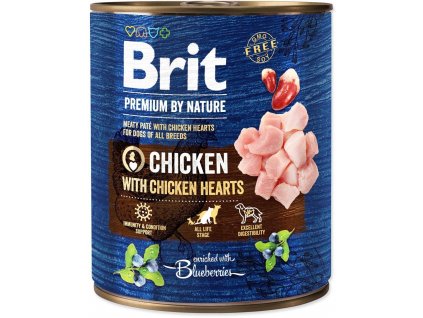 Brit Premium by Nature Chicken with Hearts 800g konzerva pro psy