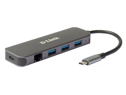D-Link 5-in-1 USB-C Hub with Gigabit Ethernet/Power Delivery (DUB-2334)