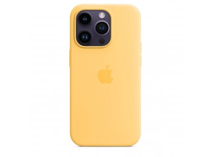 Apple iPhone silikonový kryt s MagSafe na iPhone 14 Pro, slunečně žlutý