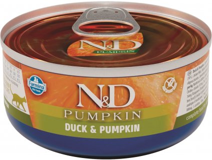 N&D PUMPKIN CAT Adult Duck & Pumpkin 70g konzerva pro kočky