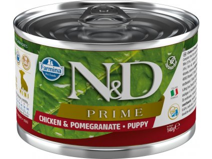 N&D PRIME DOG Puppy Chicken & Pomegranate Mini 140g konzerva pro štěňata