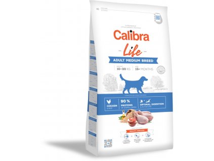 Calibra Dog Life Adult Medium Breed Chicken 12kg granule pro psy