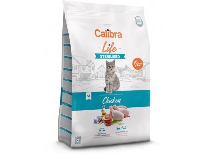 Calibra Cat Life Sterilised Chicken 1,5kg granule pro kastrované kočky