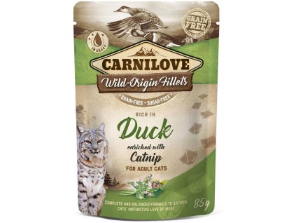 Carnilove Cat Pouch Rich in Duck Enriched with Catnip 85g kapsičky pro kočky