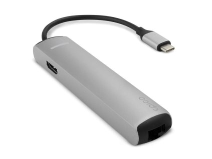 epico usb c hub slim 4k hdmi ethernet silver black cable ien432875