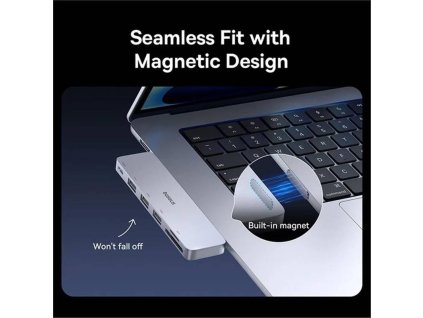 dokovaci stanice 6v1 baseus ultra joy 1xusb c 3xusb sd microsd slot seda obr galerie big ies91122907