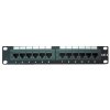 DATACOM Patch panel 10" UTP 12 port CAT6 DUAL 1U BK