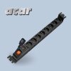 ACAR 19" Rozvodný panel 8x230V 1.5U CZ 3m kabel IEC černý