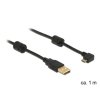 Delock kabel USB 2.0 A samec > microUSB samec, pravoúhlý 270°, 1m