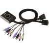 ATEN 2-port DVI KVMP USB2.0, mini, audio, 1.2m