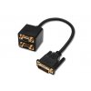 Adapter DVI-I (24+5) male => 2x VGA DB15HD female