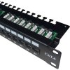 DATACOM Patch panel 19" UTP 24 port CAT6 LSA 1U BK (3x8p) horní