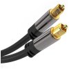 Kabel Toslink M/M, OD:6mm, Gold design 5m