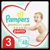 Pampers Plenkové Kalhotky Premium Care Velikost 3, 48 Kusů, 6kg-11kg