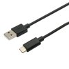 C-TECH USB 2.0 AM na USB-C kabel (AM/CM), 2m, černý