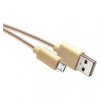 nabíjecí/datový kabel USB-A 2.0 / microUSB 2.0, 1m, zlatý