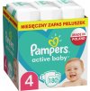 Pampers Active Baby Plenky Velikost 4, 9 kg-14 kg, 180 ks