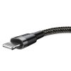 Baseus Cafule nabíjecí/datový kabel USB na Lightning 2,4A 0,5m, šedá-černá