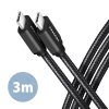 AXAGON BUCM3-CM30AB, SPEED kabel USB-C <-> USB-C, 3m, černý