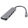 USB-C na HDMI + USB3.0 + 2x USB2.0 + PD(power delivery) adaptér