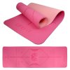 Podložka LIFEFIT YOGA MAT LOTOS DUO, 183x58x0,6cm, růžová