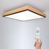 Solight LED stropní osvětlení s dálkovým ovládáním, čtvercové, dekor dřeva, 3000lm, 40W, 45x45cm