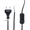 Solight flexo kabel, 2m, 2 x 0,75mm2, černá, plochá, vypínač