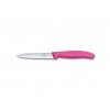 Victorinox Nůž na zeleninu s vlnkovaným ostří růžový, 10 cm