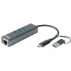 D-Link USB-C/USB to Gigabit Ethernet Adapter with 3 USB 3.0 Ports (DUB-2332)