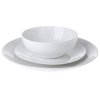 Excellent Houseware Jídelní sada talířů porcelán BASIC, 12 ks