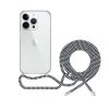 EPICO transparentní kryt se šňůrkou pro iPhone 14 Pro Max - černo-bílá