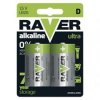 Alkalická baterie RAVER D (LR20) blistr 2Ks