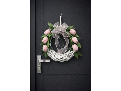 Tavaszi tulipános kopogtató