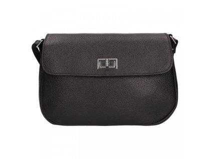 damska kozena crossbody kabelka italia arabela cerna