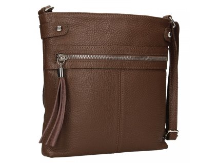 damska kozena crossbody kabelka italia laura tmave hneda1