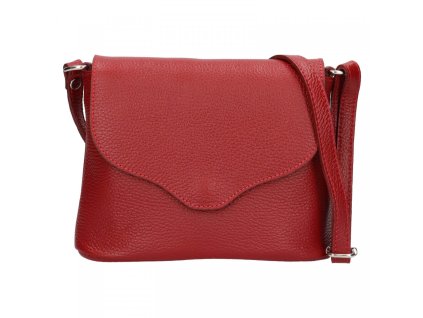 damska kozena crosbody kabelka italia alice tmave cervena