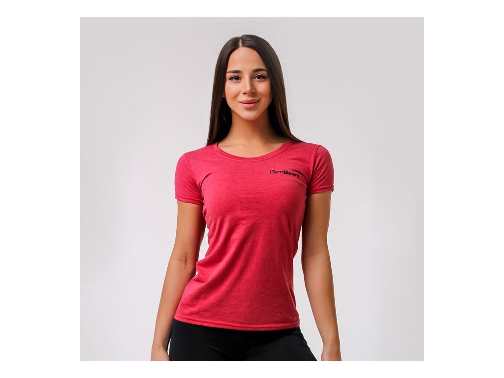Dámské tričko Basic Vintage Red - GymBeam (Velikost XS, Barva červená)
