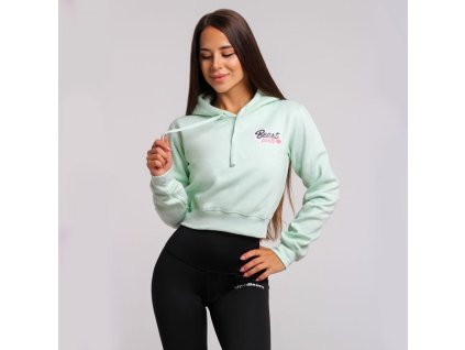 Dámská mikina Crop Mint - BeastPink