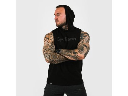 Tílko Hoodie Tank Top Black - GymBeam (Velikost XXL, Barva černá)