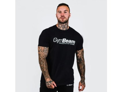 Tričko Make Muscles Black - GymBeam (Velikost L, Barva černá)
