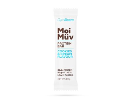 MoiMüv Protein Bar - GymBeam (Příchuť cookies & cream)