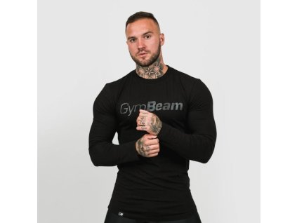 Tričko Long Sleeve Leisure Black - GymBeam (Velikost L, Barva černá)