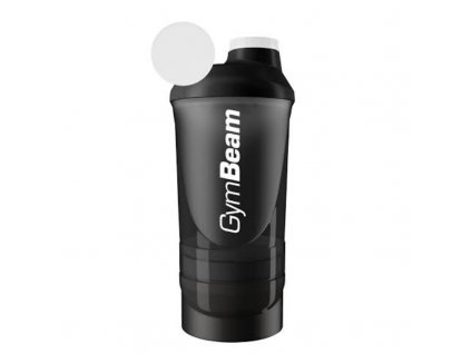 Šejkr černý vícedílný 600 ml - GymBeam