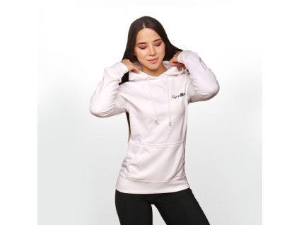 Dámská mikina PRO Hoodie White - GymBeam (Velikost XS, Barva bílá)