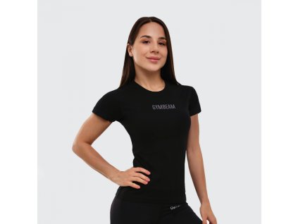 Dámské tričko FIT Black - GymBeam (Velikost XS, Barva černá)